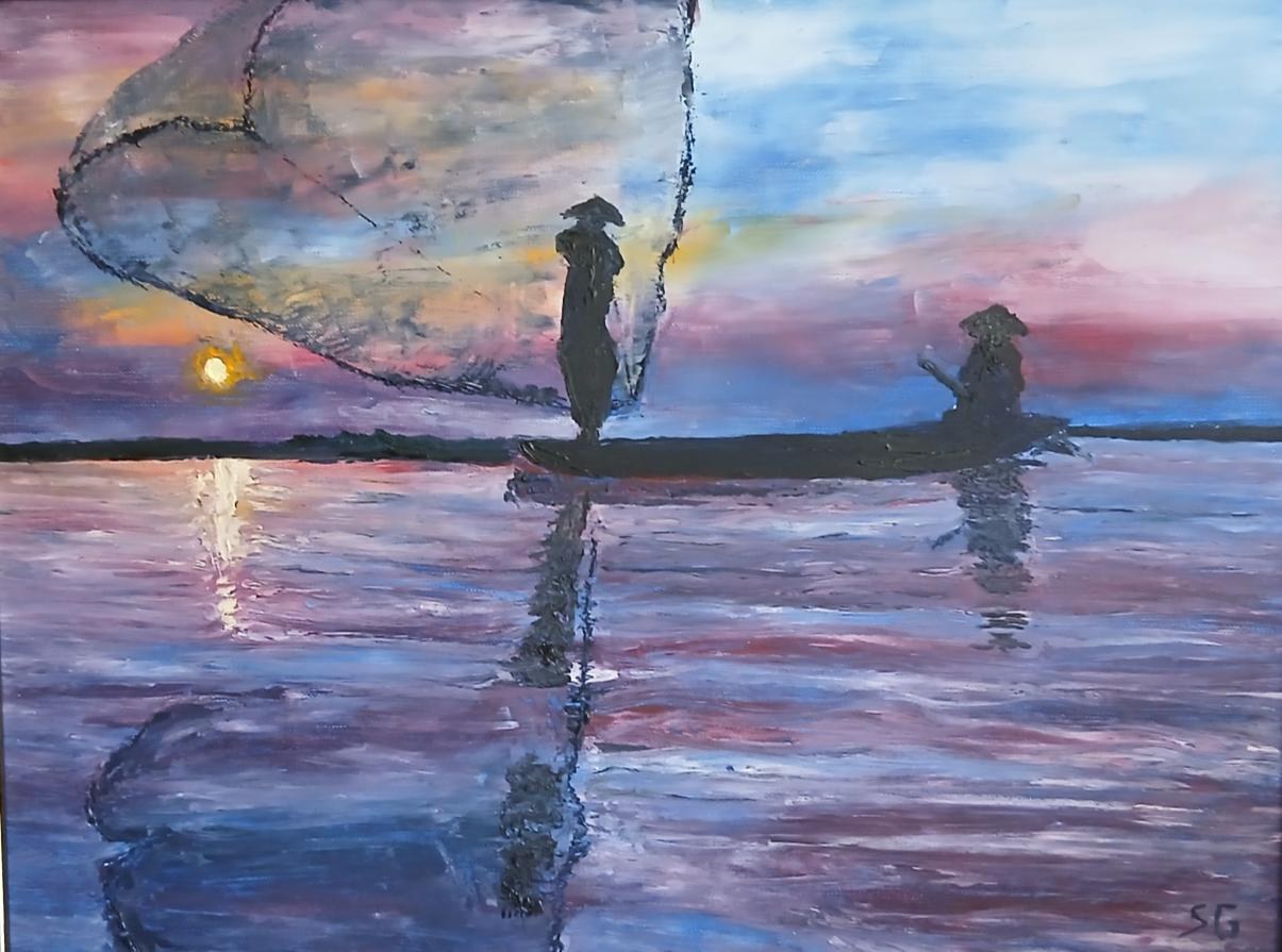 Entre Ciel et Mékong — la pêche au filet
